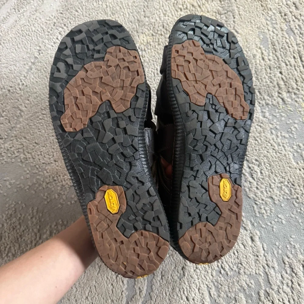 Timberland Holbrook fisherman Brown Leather closed toe sandals shoes vibram 11